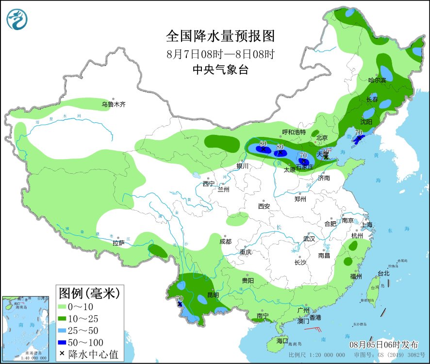 東北華北等地有較明顯降水 江漢江淮等地有持續性高溫