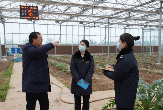 稅務(wù)干部走進(jìn)常德市西洞庭管理區的朝鮮薊種植基地，宣傳稅費優(yōu)惠政策，助力農企搶農時(shí)、抓春耕、穩增長(cháng)。吳家豪攝